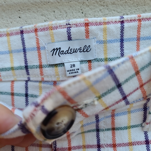 Madewell Emmett Wide-Leg Pants Rainbow Windowpane - Picture 4 of 14